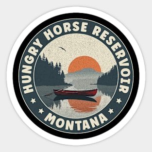 Hungry Horse Reservoir Montana Sunset Sticker